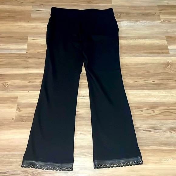 Style & Co Flare pants Black Grommet & faux leather details at hem Plus Size 14W - Picture 12 of 12